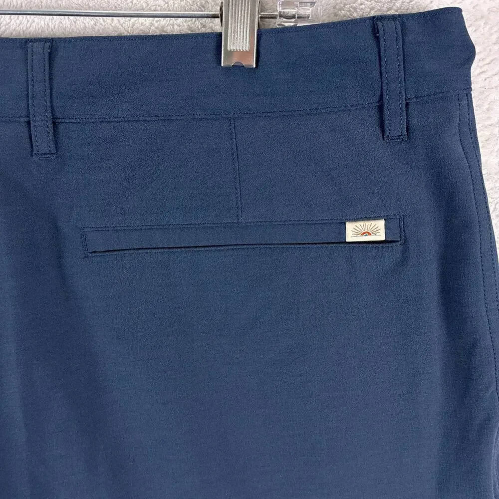 Faherty Shorts Mens 38 Blue All Day Performance Drawstring Stretch Preppy Beach